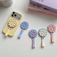 Support de miroir pliable à ventouse pour coque 16/17 Pro, design minimaliste haut de gamme en silicone liquide, style Ins, impression UV