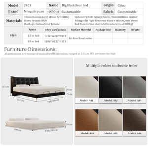 <span class=keywords><strong>Lit</strong></span> Intelligent <span class=keywords><strong>King</strong></span> Divisible Électrique Luxe Moderne en Cuir Rembourré avec Mouvement Inclinable Fonction Massage Taille Ajustable <span class=keywords><strong>Lit</strong></span> Doux - Product Image 6