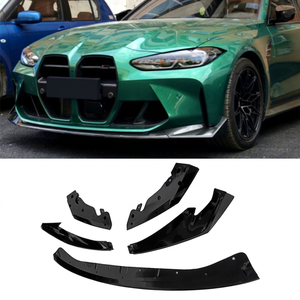 สปอยเลอร์กันชนหน้าสำหรับ BMW M3 M4 G80 G82 ปี 2020-2023 สีดำเงา ชุดป้องกันกันชนหน้า ใบสปอยเลอร์ล่าง แต่งรถ - Product Image 1