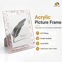 Cadre photo de bureau en acrylique, vente en gros directe usine, impression UV personnalisée avec logo, OEM ODM pour cadeaux, vente au détail et décoration intérieure