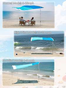 Sombrilla <span class=keywords><strong>de</strong></span> Playa. Fácil <span class=keywords><strong>de</strong></span> Instalar, Ligero, <span class=keywords><strong>No</strong></span> se Desplaza con el Viento, Protección Solar UPF 50+ - Product Image 5