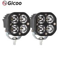 Nouvelle barre lumineuse de travail LED Gicoo 3 pouces en aluminium IP67 étanche 12V pour moto, voiture, VTT 40W 4000LM