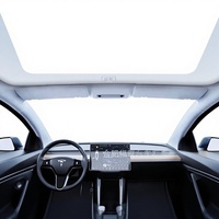 Pare-soleil électrique spécial Tesla Model 3 OLIVER, compatible Hefei, commande à un bouton, commande vocale, lumière d'ambiance, protection solaire estivale