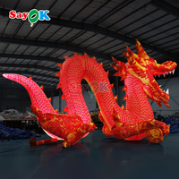 Dragon d'or gonflable personnalisé Sayok Dragon chinois vert gonflable géant pour la publicité