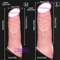 Penis-Hülle mit Knoten und Penisring für Männer, Penisverlängerer, Penisvergrößerer, Sexspielzeug für Erwachsene zur Steigerung der Ausdauer und stärkeren Erektion