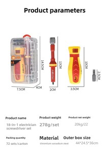 18-in-1 Multi-Function Retractable Combination <b>Screwdriver</b> Multiple <b>Bits</b> Plastic Handle DIY Home Repair Tool <b>Set</b> - Product Image 3