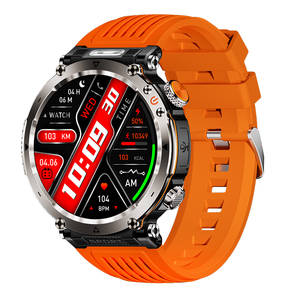 Montre connectée sportive DSM11 HT30 avec bracelet en acier, batterie 600 mAh, étanche 3 ATM, boussole, lampe torche, fonction de détection de devises UV - Product Image 2