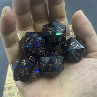 Dés en résine du MDN Jeu de dés RPG D20 Polyèdre en résine à bords polis Donjons et dragons Jeu de dés à 20 faces du MDN 5