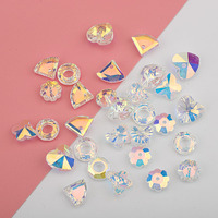 Zhubi brillant cristal coeur étoile papillon fleur pendentif perles de verre 30 pièces Multi Types perles de cristal pour la fabrication de bijoux