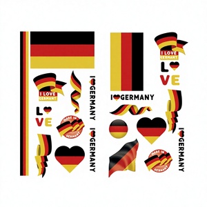 Pegatinas <span class=keywords><strong>de</strong></span> <span class=keywords><strong>Tatuajes</strong></span> Impermeables con Diseño Novedoso para Aficionados al Fútbol 2026: Emblemas <span class=keywords><strong>de</strong></span> Ligas y Países - Product Image 1