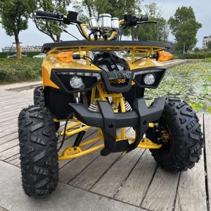 <span class=keywords><strong>Cuatrimoto</strong></span> Todoterreno Amarilla de <span class=keywords><strong>4</strong></span> Ruedas y 125cc, <span class=keywords><strong>4</strong></span> Tiempos, con Cabrestante y Barra de Luces LED, ATV EC - Product Image 1
