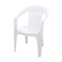 Chaise en plastique blanche empilable pour jardin d'extérieur, fabrication chinoise