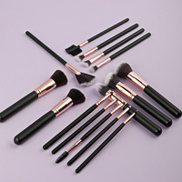 Ensemble de 16 pinceaux de maquillage professionnels, manche en bois, pinceaux pour le visage, le fond de teint, la poudre, les ombres à paupières, les lèvres, kit de voyage