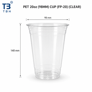 แก้ว PET 20 ออนซ์ 98 มม. รุ่น FP-20 แก้วพลาสติก PET ใส สำหรับเครื่องดื่มเย็น น้ำผลไม้ กาแฟเย็น สมูทตี้ ตลาดกลางคืน รับผลิตแบบ OEM ODM - Product Image 1