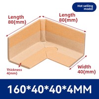 Emballage personnalisé pour boîtes d'angle anti-collision à trois côtés avec boucle, panneaux d'angle droit, protecteurs en papier