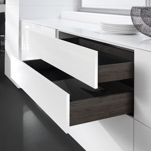 Venta caliente estilo moderno cierre suave cajón diapositivas riel rodamiento de bolas rodillo Undermount para accesorios de armario de cocina - Product Image 4