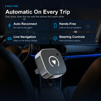Adaptor CarPlay Nirkabel CE FCC RoHS USB Dongle Android Auto Plug and Play untuk Mobil CarPlay Berkabel Universal Fit