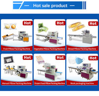 Automatische broodverpakkingsmachine met stikstofvulling, datumprinter en horizontale kussenverpakking voor Frans brood