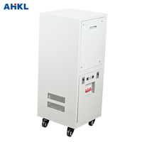 Stabilisateur de tension automatique triphasé 10KVA AVR pour ligne de production industrielle, entrée 300V à 450V, écran LCD, garantie et support