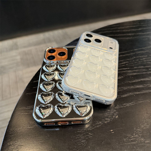 เคสโทรศัพท์ iPhone 17 13 14 15 16 Pro Max สำหรับผู้หญิง สาวๆ น่ารัก ลายหัวใจ 3 มิติ วัสดุ TPU นิ่ม ป้องกันแรงกระแทก สำหรับ iPhone 17 Pro - Product Image 6