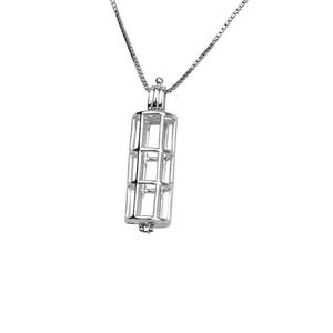 S925 Silver Pagoda Pendant Women's Trendy 6-6.5 Cage Non-Porous Pearl DIY <b>Jewelry</b> Accessories <b>Tray</b> 1815 Headband - Product Image 5