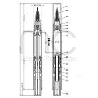 C201 + B42 vente en gros 2ml 3ml vide cosmétique clic presse stylo en plastique avec tête de Quartz gommages pierre pour ongles cuticule huile Gel vernis