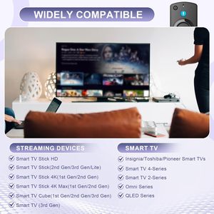 Télécommande vocale de remplacement pour Fire <span class=keywords><strong>TV</strong></span> Cube/Stick compatible avec <span class=keywords><strong>4K</strong></span> Max/<span class=keywords><strong>4K</strong></span> (1ère/2ème génération) (2ème/3ème génération)/Lite/HD - Product Image 4