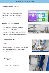 Cina fornitura ad alta velocità completamente automatico cavo di alimentazione <span class=keywords><strong>bobina</strong></span> di avvolgimento filo macchina <span class=keywords><strong>bobina</strong></span> 8 forma di avvolgimento e rilegatura macchina - Product Image 3
