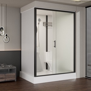 Unidad de Baño Integrada con Inodoro y Bañera, Separación de Zonas Secas y Húmedas para el Hogar - Product Image 5
