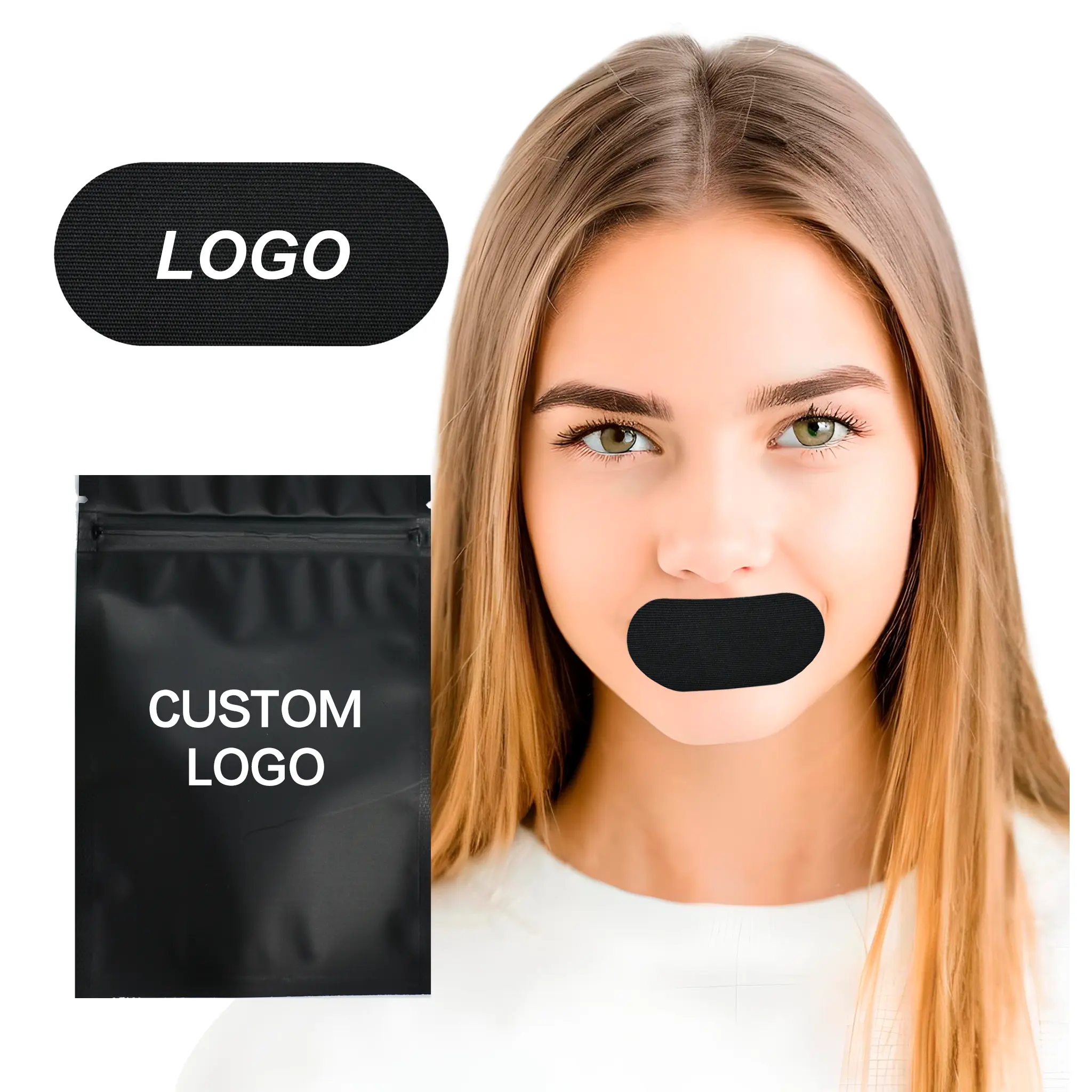 Anthrive Factory Stock 30pcs Custom Logo Package Cotton Bamboo Silk Anti Snoring Better Sleep Strips Mouth Tape For Sleeping