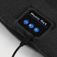 Sıcak LED Bere Şapka Bluetooth Kablosuz Stereo Kulaklık USB Şarj Edilebilir Ayarlanabilir 3 Kademeli Karartma LED Işıklı Sıcak Müzik Şapkası