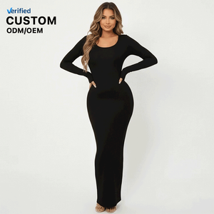 Vestido Bodycon de Design por Atacado para Mulheres, Vestidos Maxi Sexy para Festas, Elegância Casual, Vestido Longo Preto para Mulheres - Product Image 1