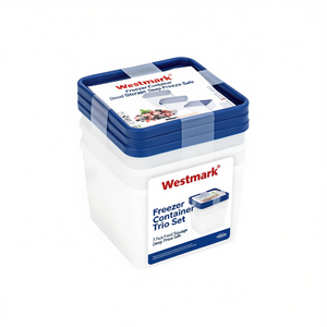 Westmark Freezer <b>Container</b> Trio Set 3 Pack Square <b>Food</b> <b>Storage</b> Deep Freeze Safe - Product Image 2