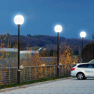 Lampe de jardin LED extérieure à tête unique ronde 3,5 m, étanche, pour éclairage paysager de cour et de villa - Product Image 4