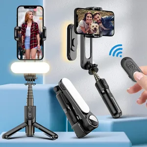 L09 Gimbal ổn định Selfie Stick Tripod với điền ánh sáng Bluetooth từ xa cho điện thoại di động Xiaomi Huawei IOS điện thoại thông minh