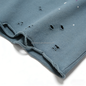 T-shirts vintage pour hommes, style streetwear printanier, imprimé graffiti avec strass, artisanat lourd personnalisé, coton, t-shirt décontracté - Product Image 3