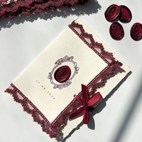 Fournisseur professionnel de cartes d'invitation de mariage, décoration en dentelle de luxe et dorure à chaud