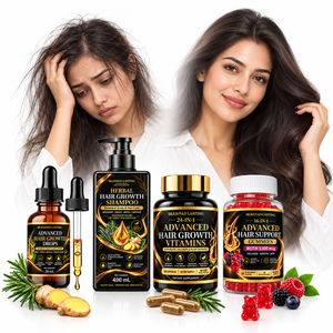 Wholesale Hair Care Routine Set with Herbal Shampoo Scalp Drops Hair <b>Vitamins</b> and Support <b>Gummies</b> for Beauty Retail - Product Image 1