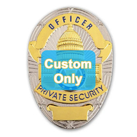 Épinglettes Personnalisées Professionnelles en Alliage de Zinc avec Emblème de Sécurité pour Badges d'Identité d'Organisations Officielles