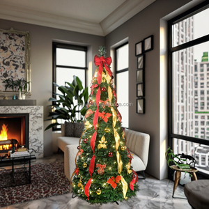 Bán Hot ráp pop-up Cây giáng sinh 6ft 7.5ft pre-lit có thể gập lại Popup Cây giáng sinh với đồ trang trí - Product Image 2
