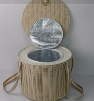 Panier de pique-nique isotherme en plastique PE tressé à la main, personnalisé, pour fruits, légumes et cadeaux – Vente en gros, promotion mode