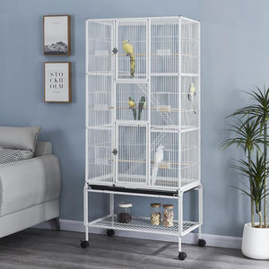 กรงนกโลหะขนาดเล็ก กลาง ใหญ่ แบบซ้อนได้ สำหรับเลี้ยงนก ผลิตตามสั่ง สำหรับนกแก้ว นกพิราบ นกขุนทอง พร้อมฉากกั้น - Product Image 6