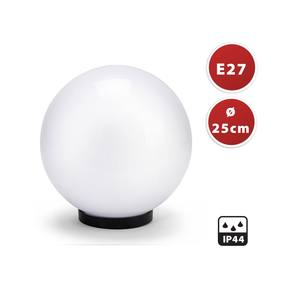 Lampe de jardin encastrée Velamp Outdoor Sphere Light 25 cm E27 IP44 PMMA - Product Image 1