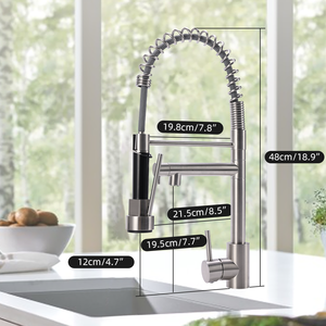 Penjualan Terbaik 304 baja tahan karat wastafel dapur tekanan rendah terbaik keran kuningan tarik keluar keran Mixer dapur - Product Image 4