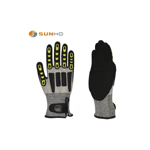 Makine operatörleri için nitril kaplama TBR koruması ile Sunnyhope ağır hizmet tipi koruyucu eldiven