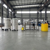 Système de traitement d'eau par osmose inverse RO 10t/h 10000l/h, cuve sous pression en PRV, contrôle à distance PLC avec pompe et moteur
