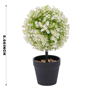 Ruopei <span class=keywords><strong>Mini</strong></span> Bola de Topiario Artificial de Boj, Resistente a los Rayos UV, Planta de Boj Artificial en Maceta Negra para Decoración de Mesa en Hogar u Oficina - Product Image 3