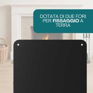 Piattaforma di protezione per pavimento per caminetto e stufa 60x70 cm in acciaio verniciato nero spessore 2 cm - Product Image 3