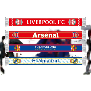 وشاح حريري مربع للرجال لتشجيع فرق كرة القدم مثل أرسنال/برشلونة/ريال مدريد مع شراشيب 2026 - Product Image 5