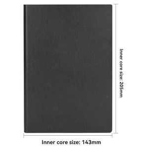 Carnet d'école en cuir rétro noir Deli 22264, carnet d'affaires en PU, 25K, 120 feuilles, bloc-notes épaissi, 48 pièces par carton - Product Image 5